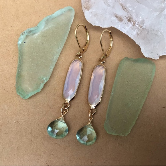 New Sundance Charm Earrings Opalite Aquamarine - Picture 11 of 12